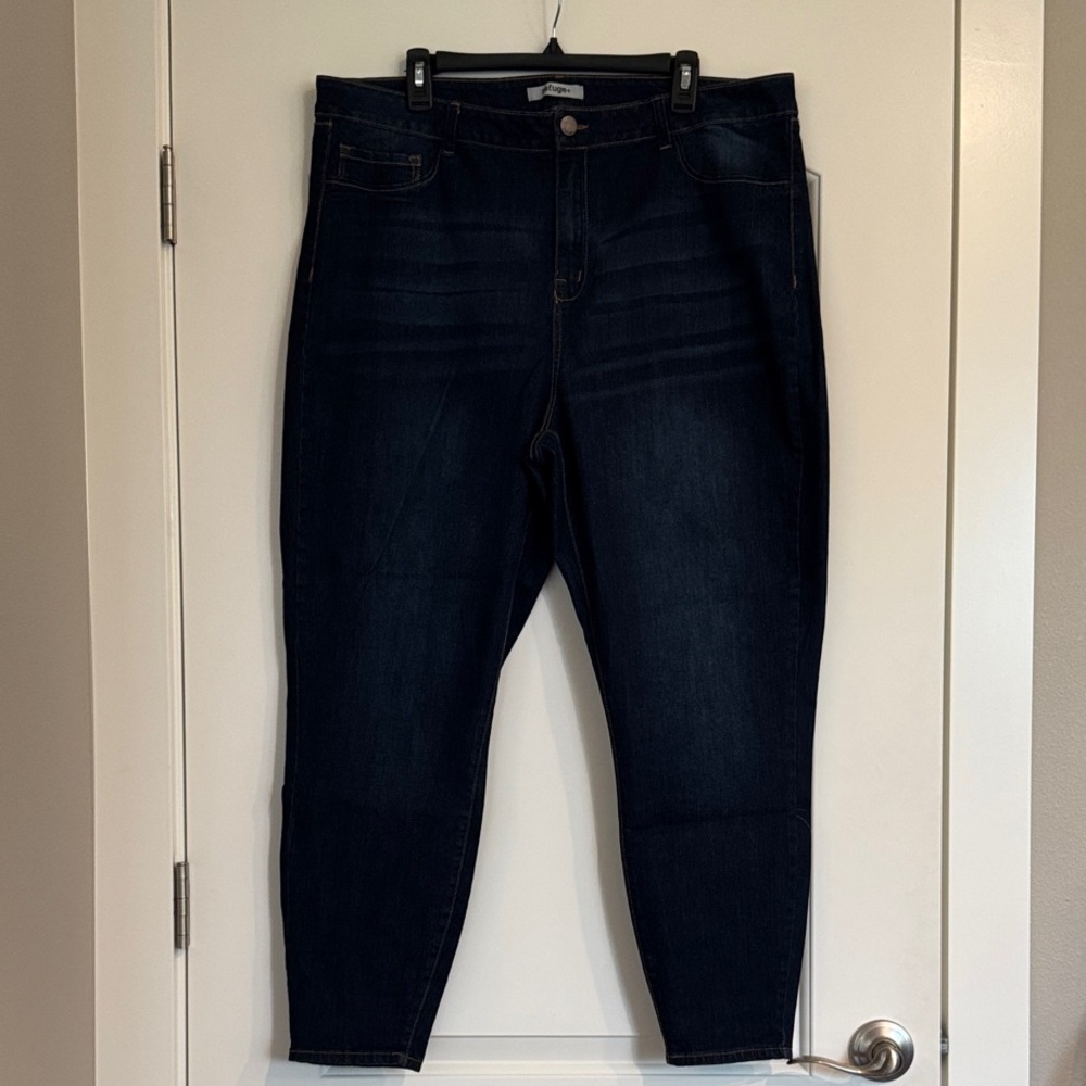 Refuge+ Women's High Waist sz 22 skinny Dark Blue Jeans